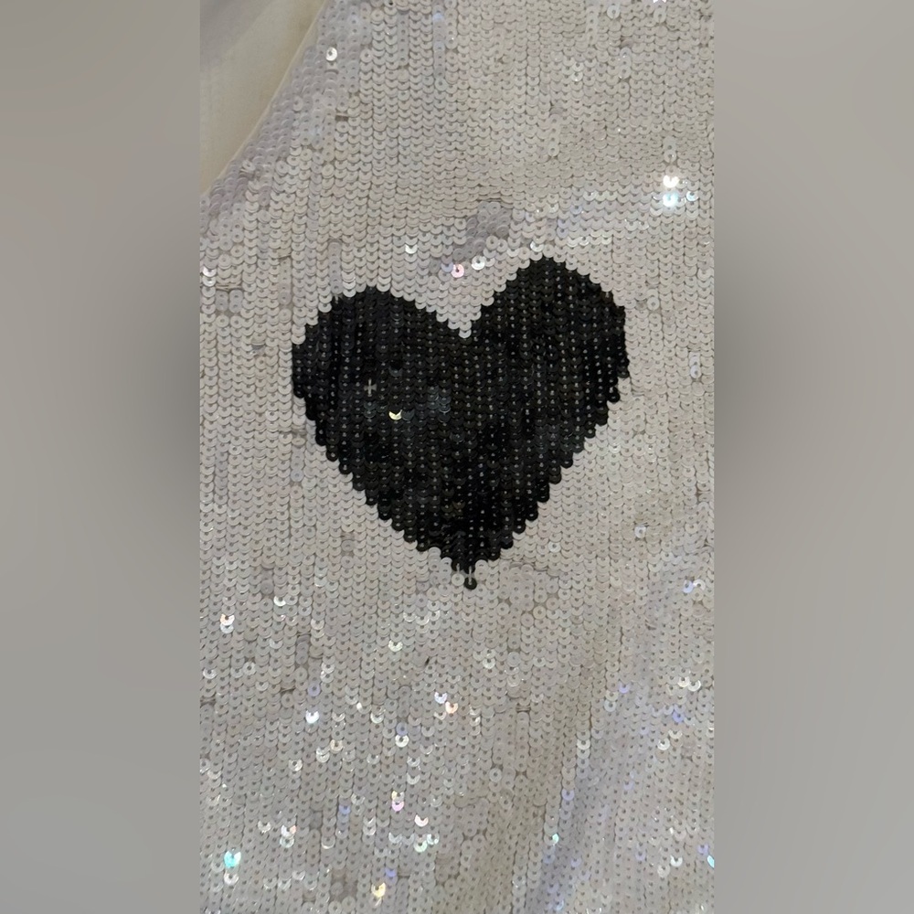 Twin-Set Simona Barbieri White Sequin Dress XS Silk Blend Party Cocktail Italy - Picture 3 of 5